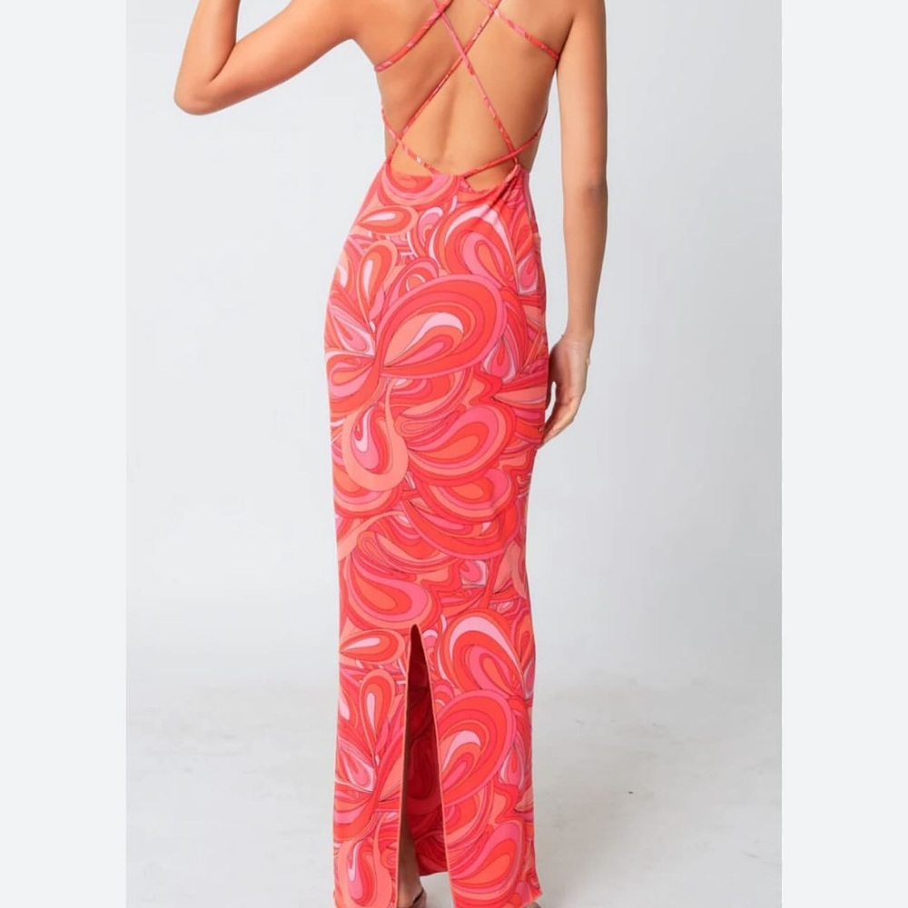Vibrant Pink and Swirl Dresses with Accessories - Picture 2 of 2